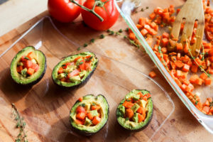 Avocado & Roasted Sweet Potato Salad Cups