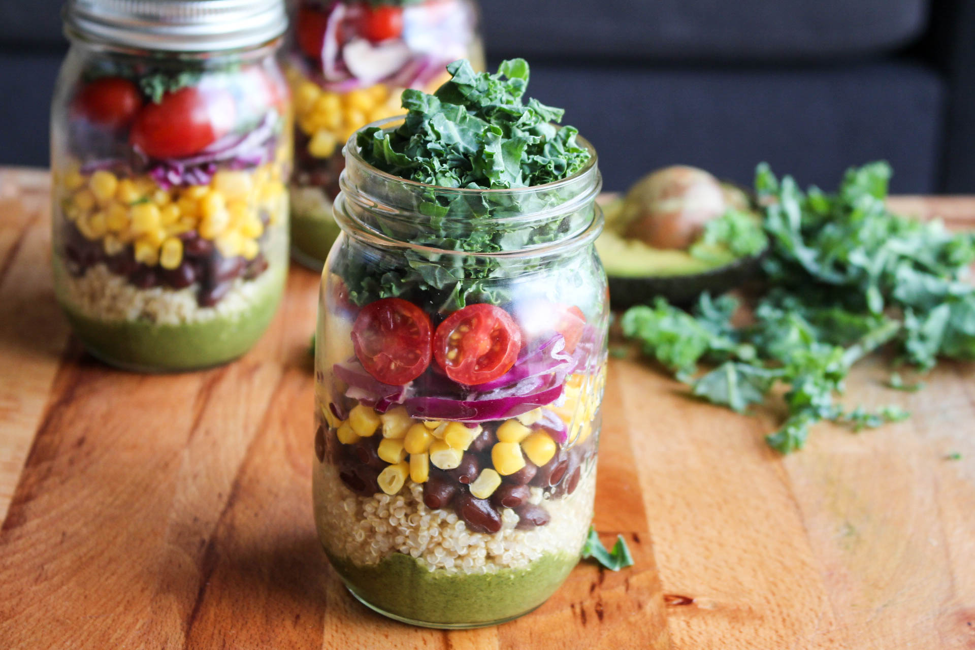 Vegan Quinoa Salad in a Jar