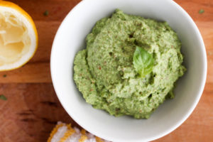 Zucchini Spaghetti with Pesto Sauce - Blended